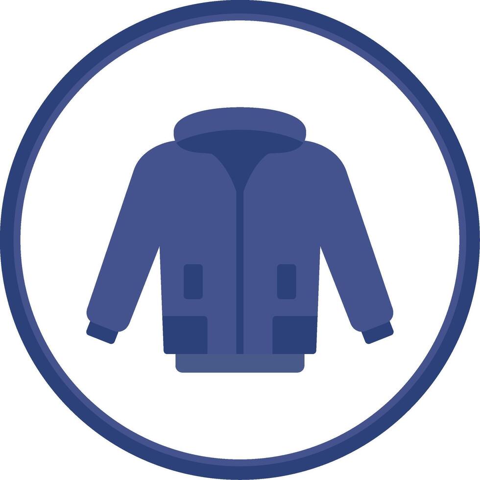 Jacket Flat Circle Icon vector