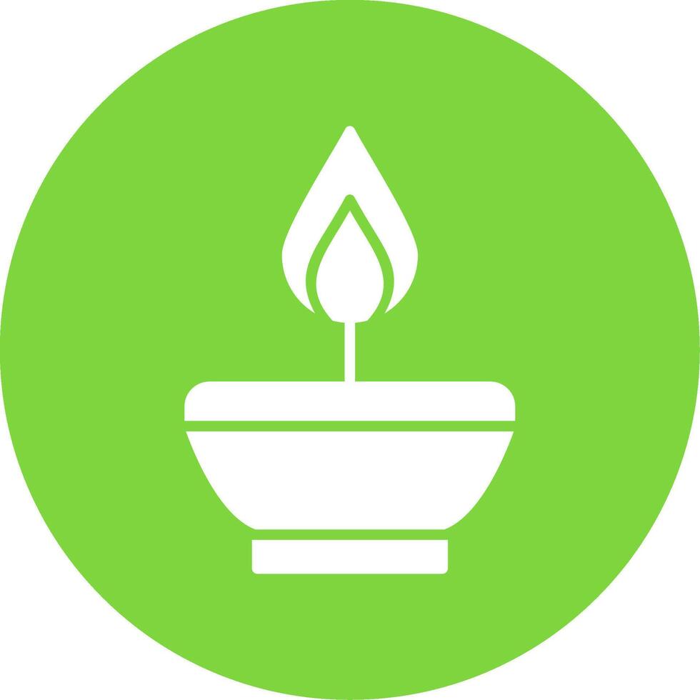 Oil Lamp Multi Color Circle Icon vector