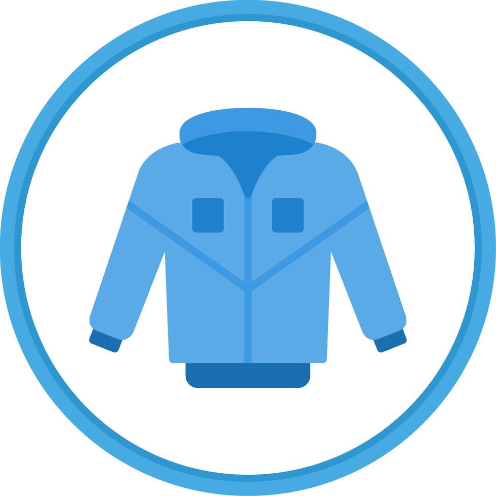 Jacket Flat Circle Icon vector