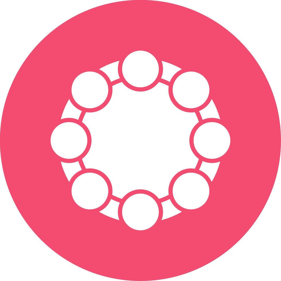 Tambourine Multi Color Circle Icon vector