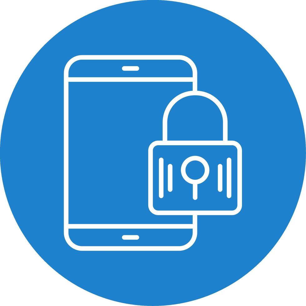 Mobile Security Multi Color Circle Icon vector