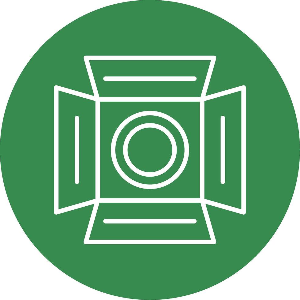 Spotlight Multi Color Circle Icon vector