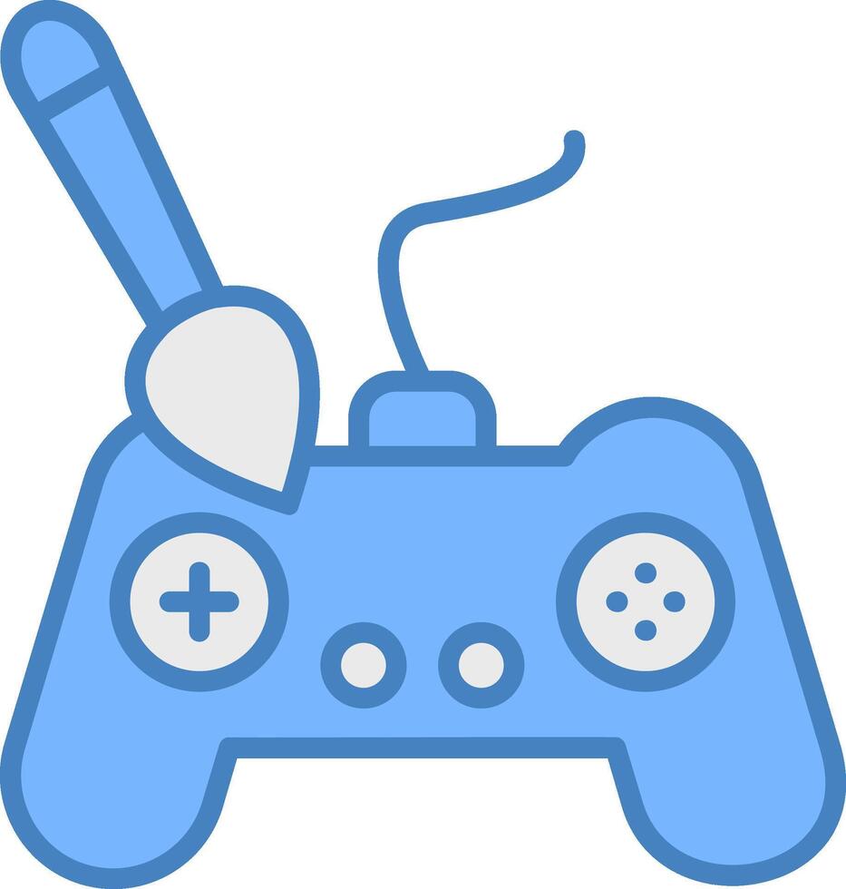 Controller Line Filled Blue Icon vector