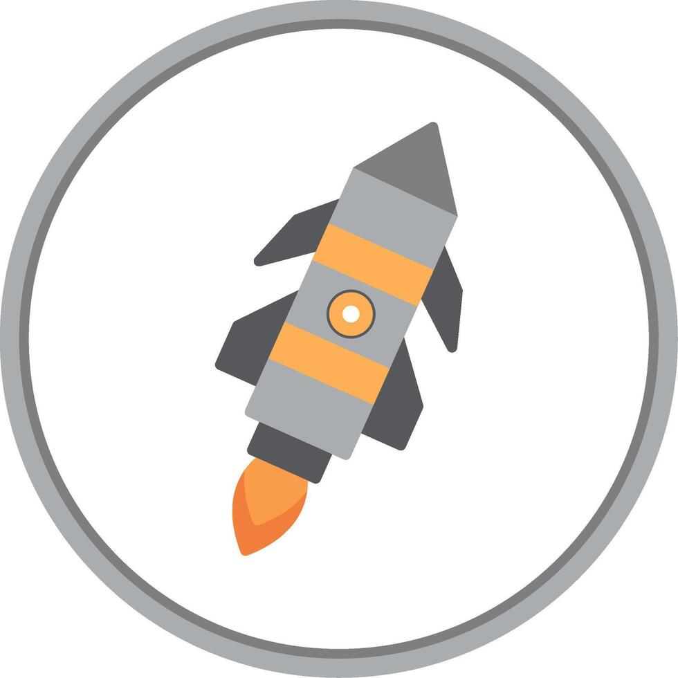 Missile Flat Circle Icon vector