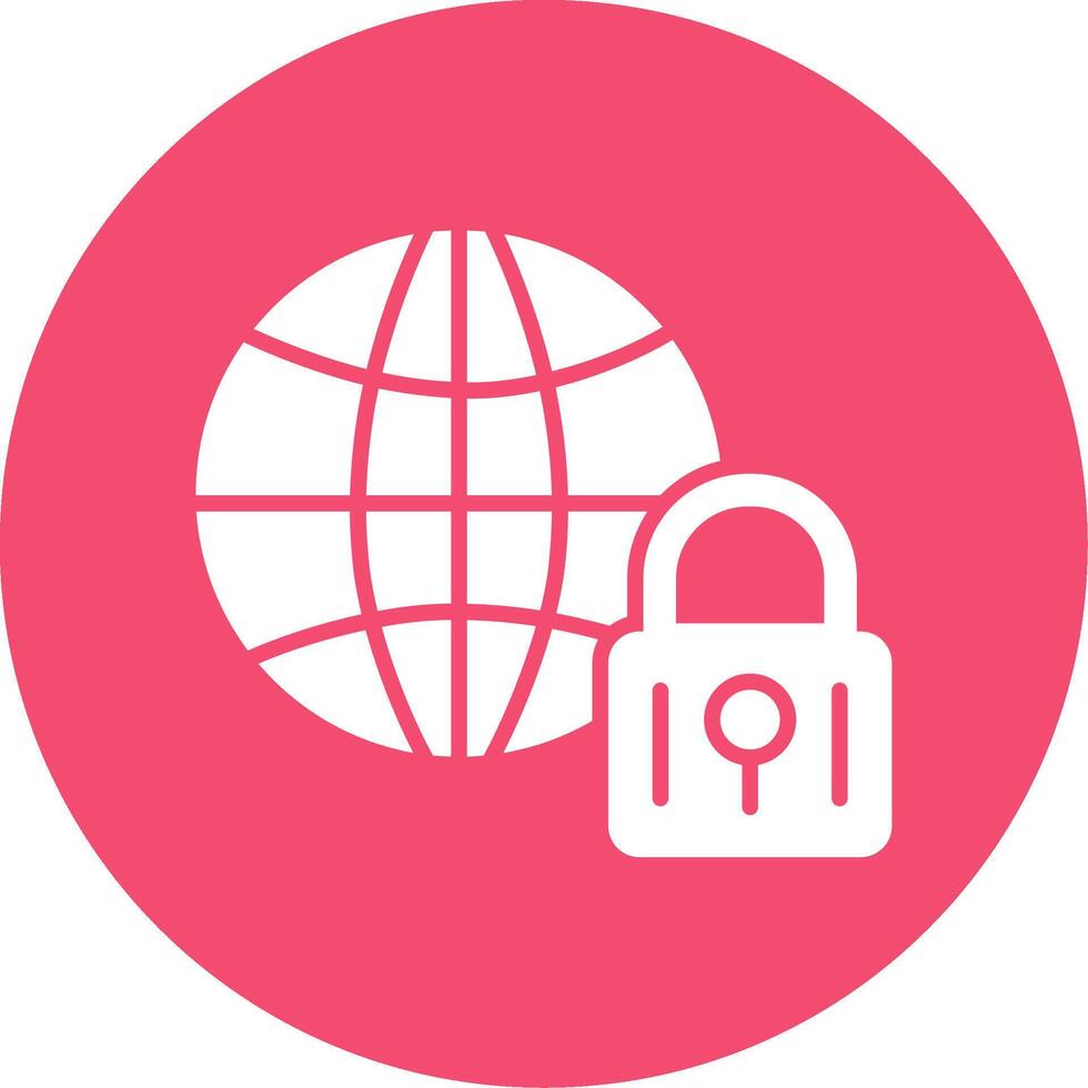 Internet Security Multi Color Circle Icon vector