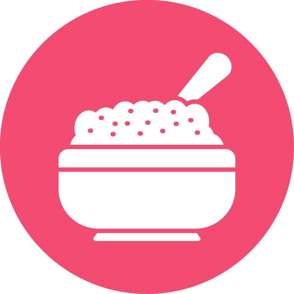 Curry Rice Multi Color Circle Icon vector
