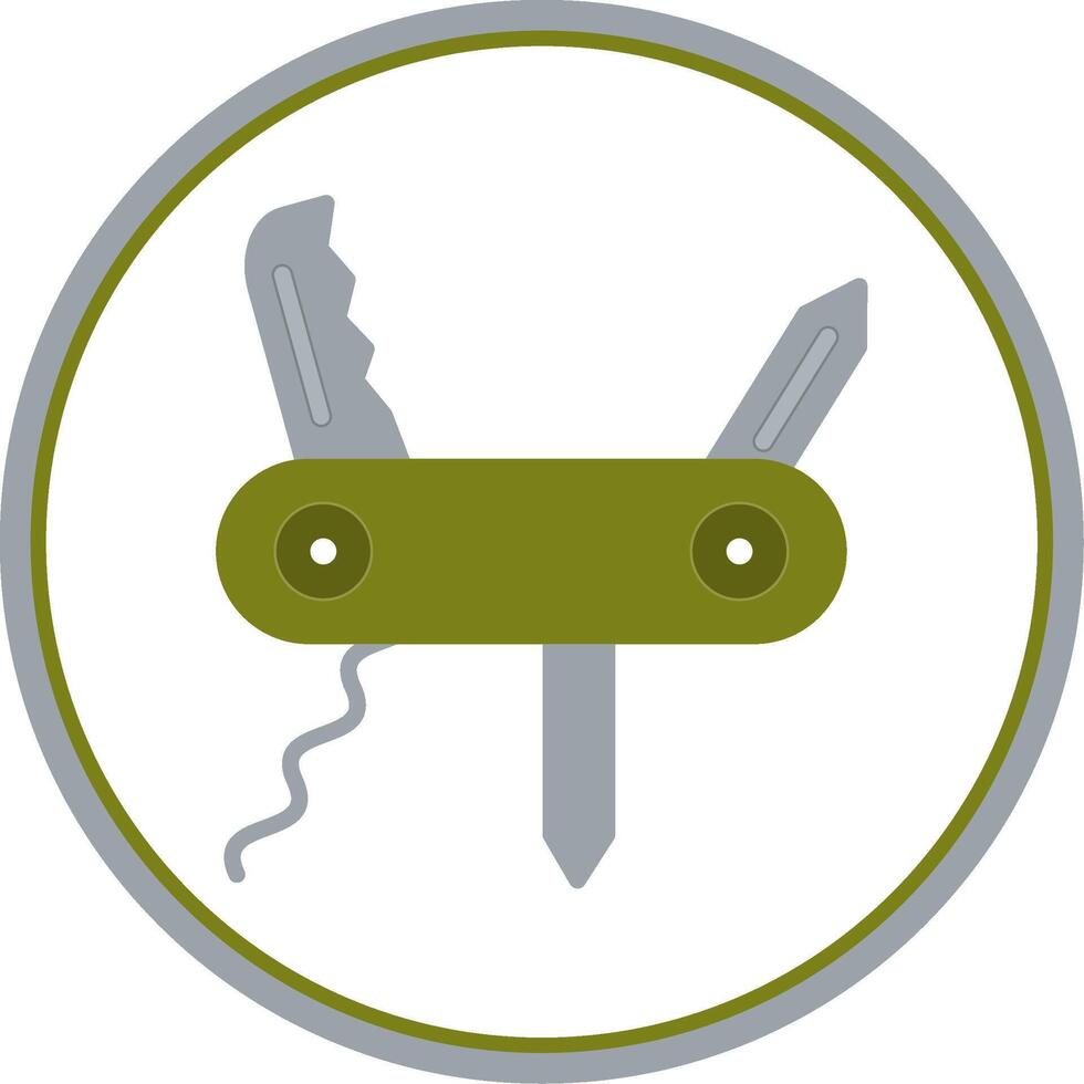 Knife Flat Circle Icon vector