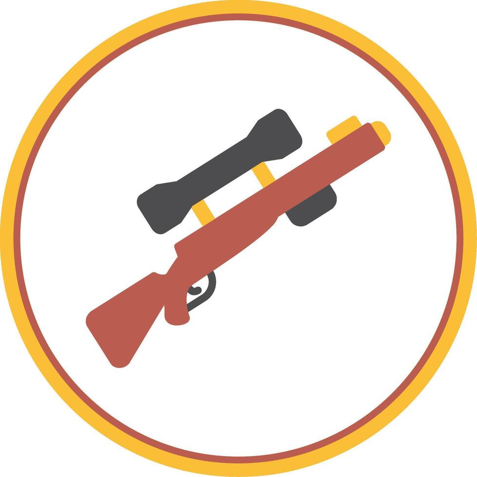 Gun Flat Circle Icon vector
