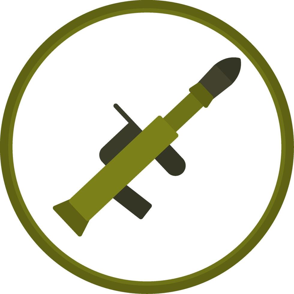 Gun Flat Circle Icon vector