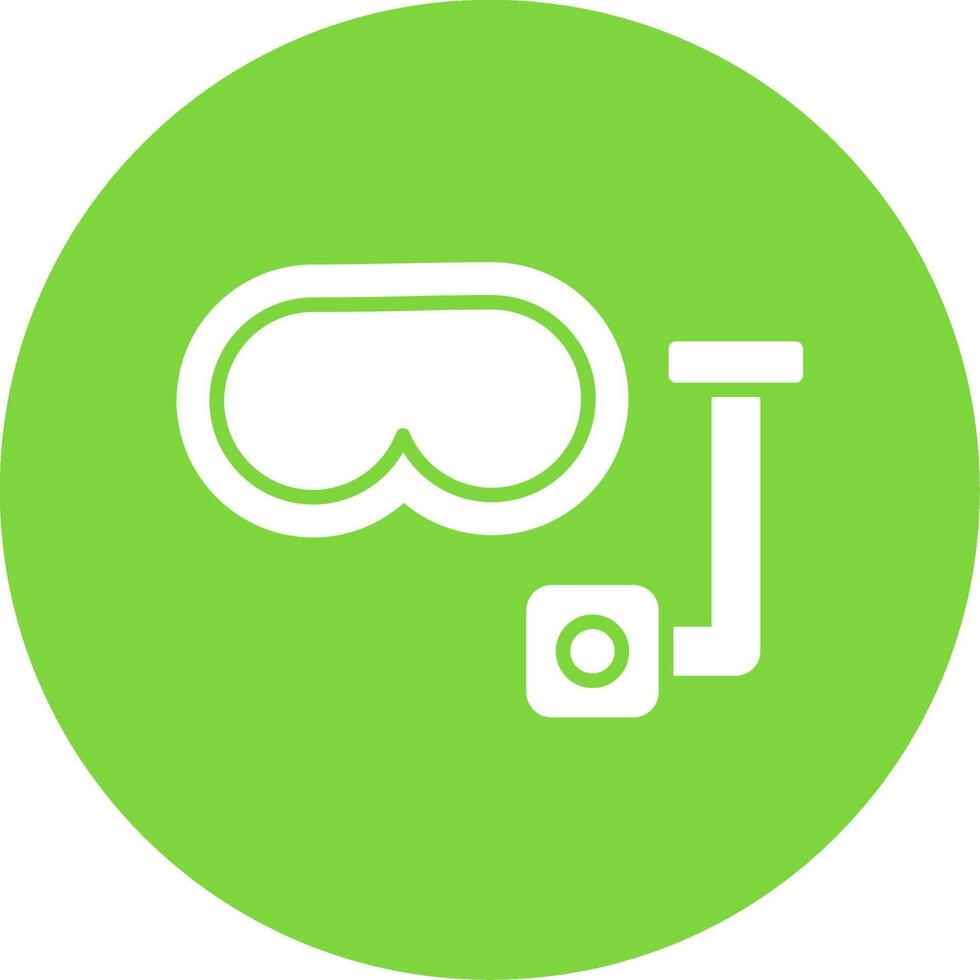 Scuba Dive Multi Color Circle Icon vector