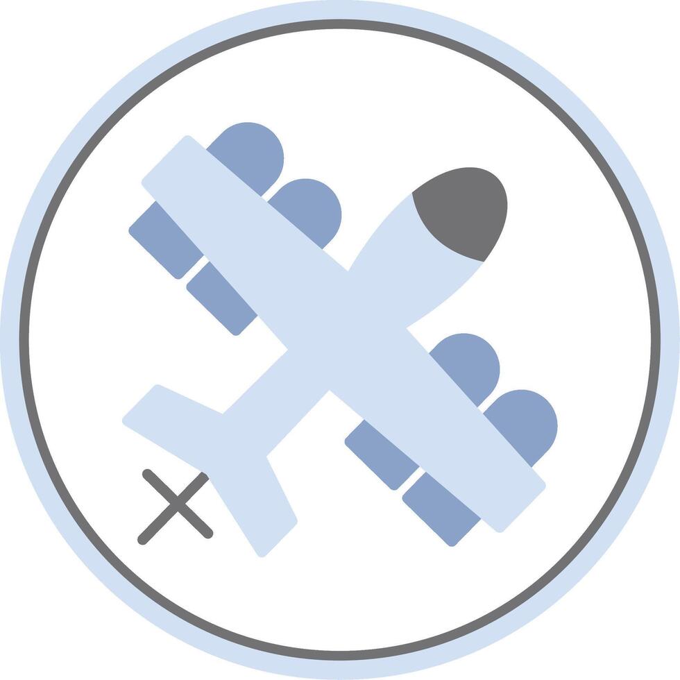 Military Drone Flat Circle Icon vector