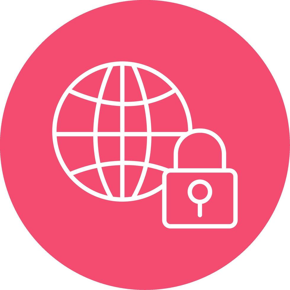 Internet Security Multi Color Circle Icon vector