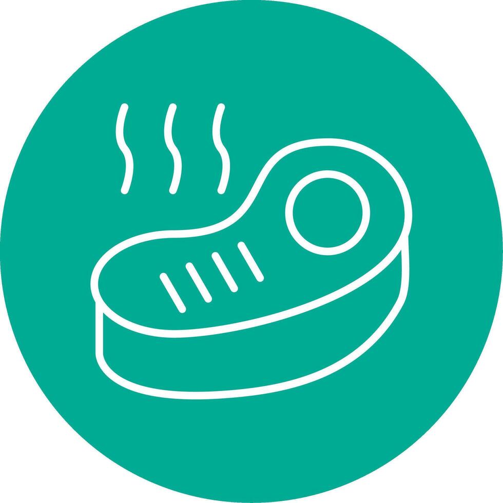 Steak Multi Color Circle Icon vector