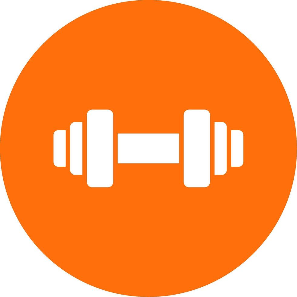 Barbell Multi Color Circle Icon vector