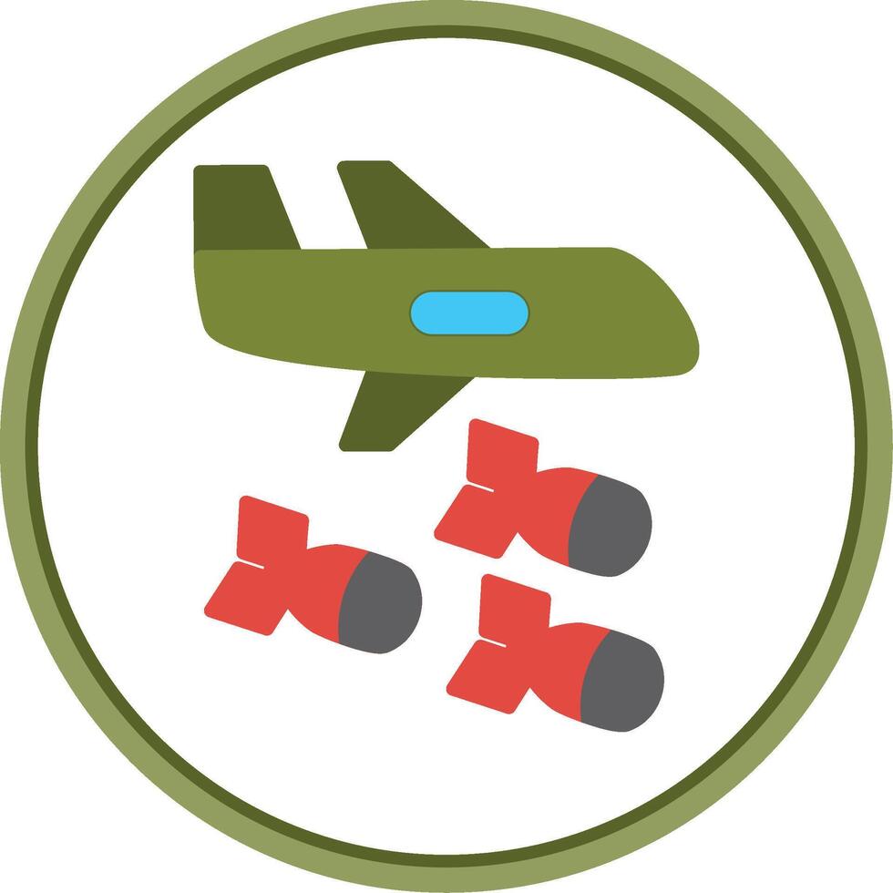 Bomber Flat Circle Icon vector