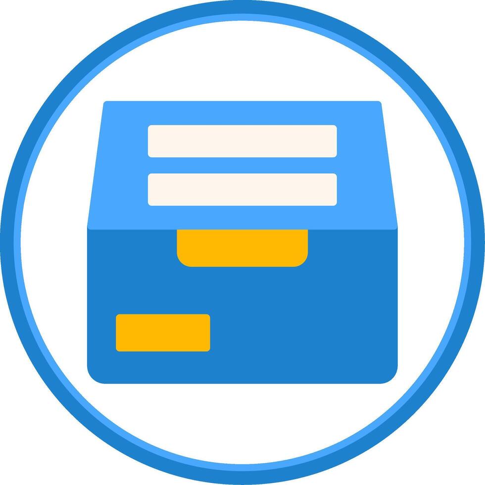 Archive Flat Circle Icon vector
