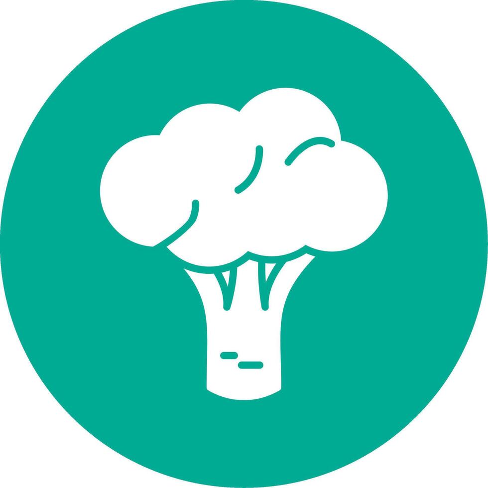 Broccoli Multi Color Circle Icon vector