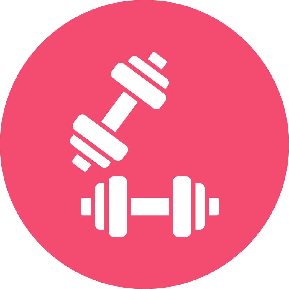Dumbell Multi Color Circle Icon vector