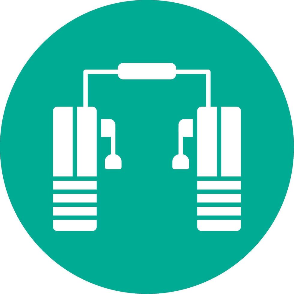 Cable Crossover Multi Color Circle Icon vector
