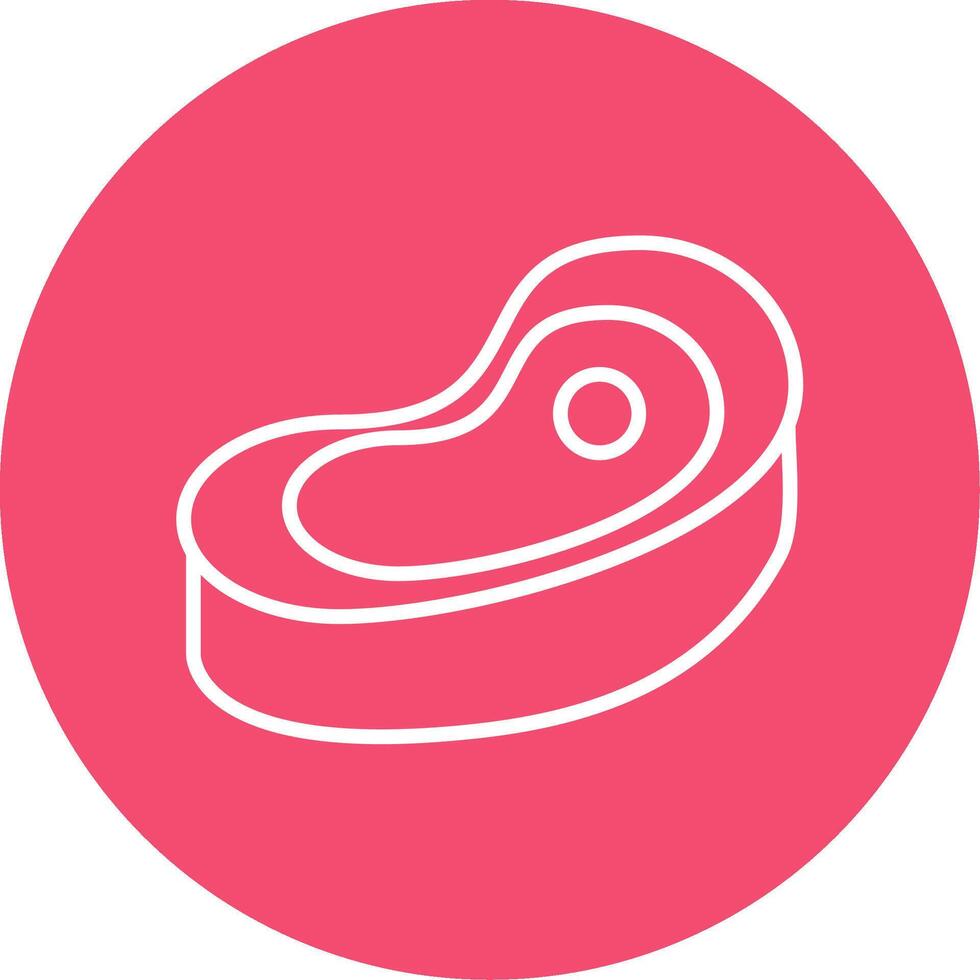 Raw Meat Multi Color Circle Icon vector