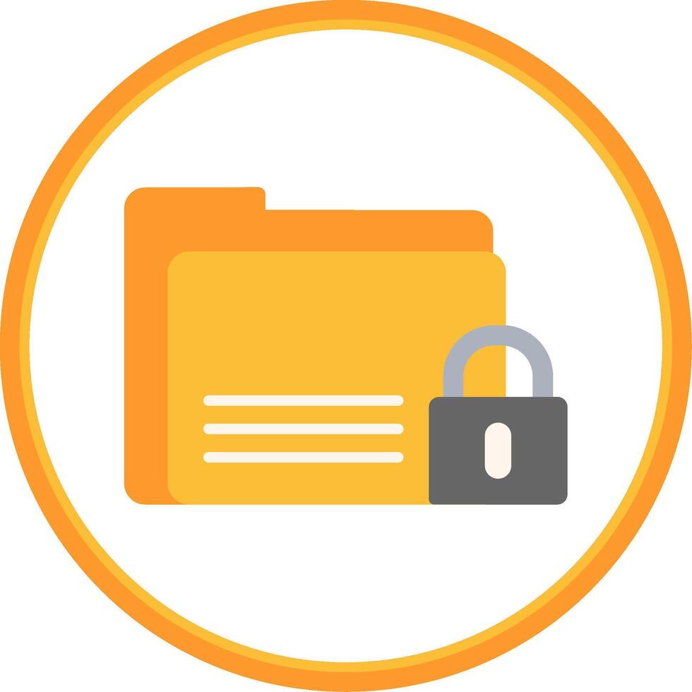 Secure Flat Circle Icon vector