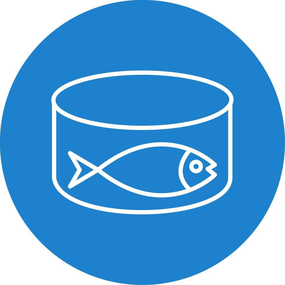 Tuna Can Multi Color Circle Icon vector