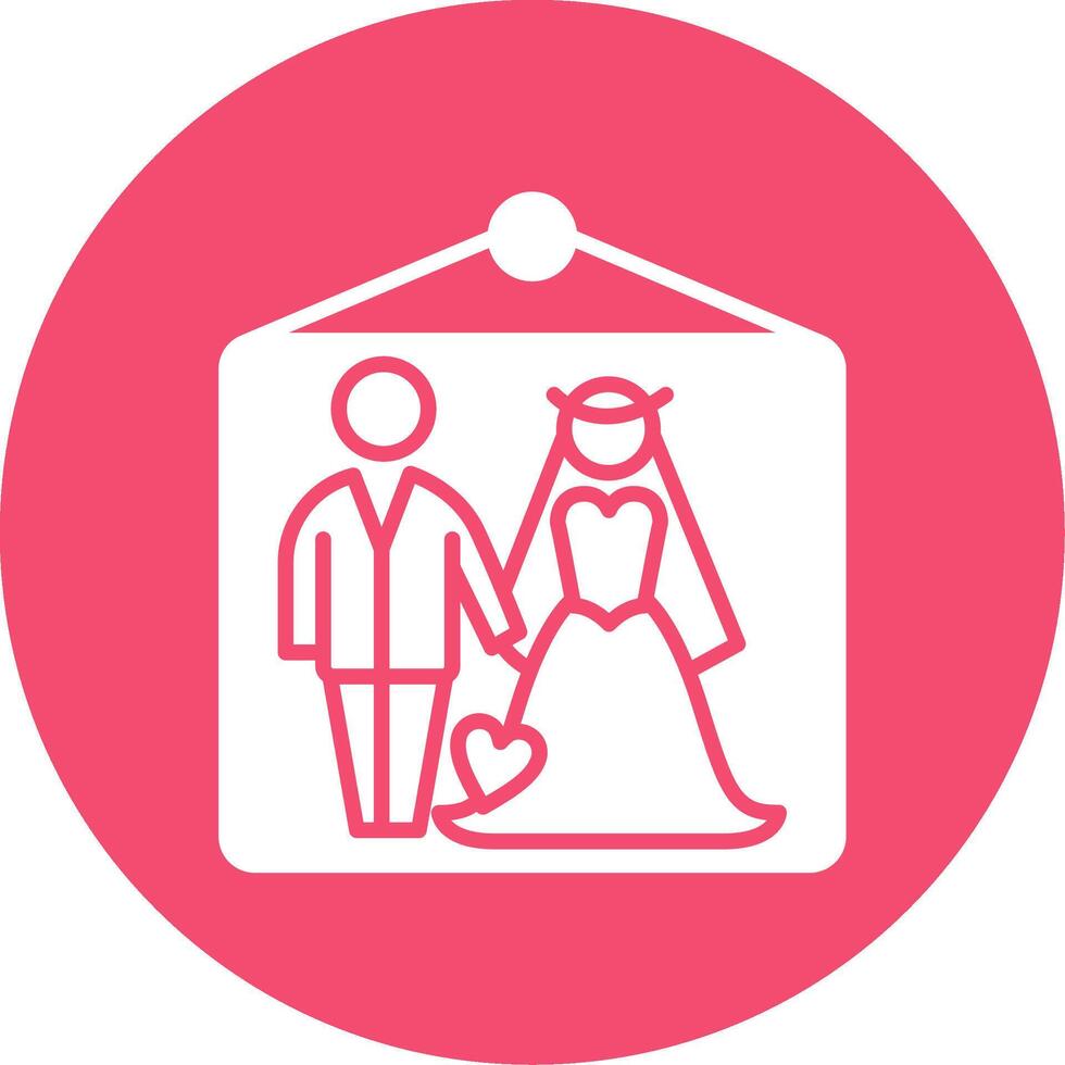 Wedding Photos Multi Color Circle Icon vector