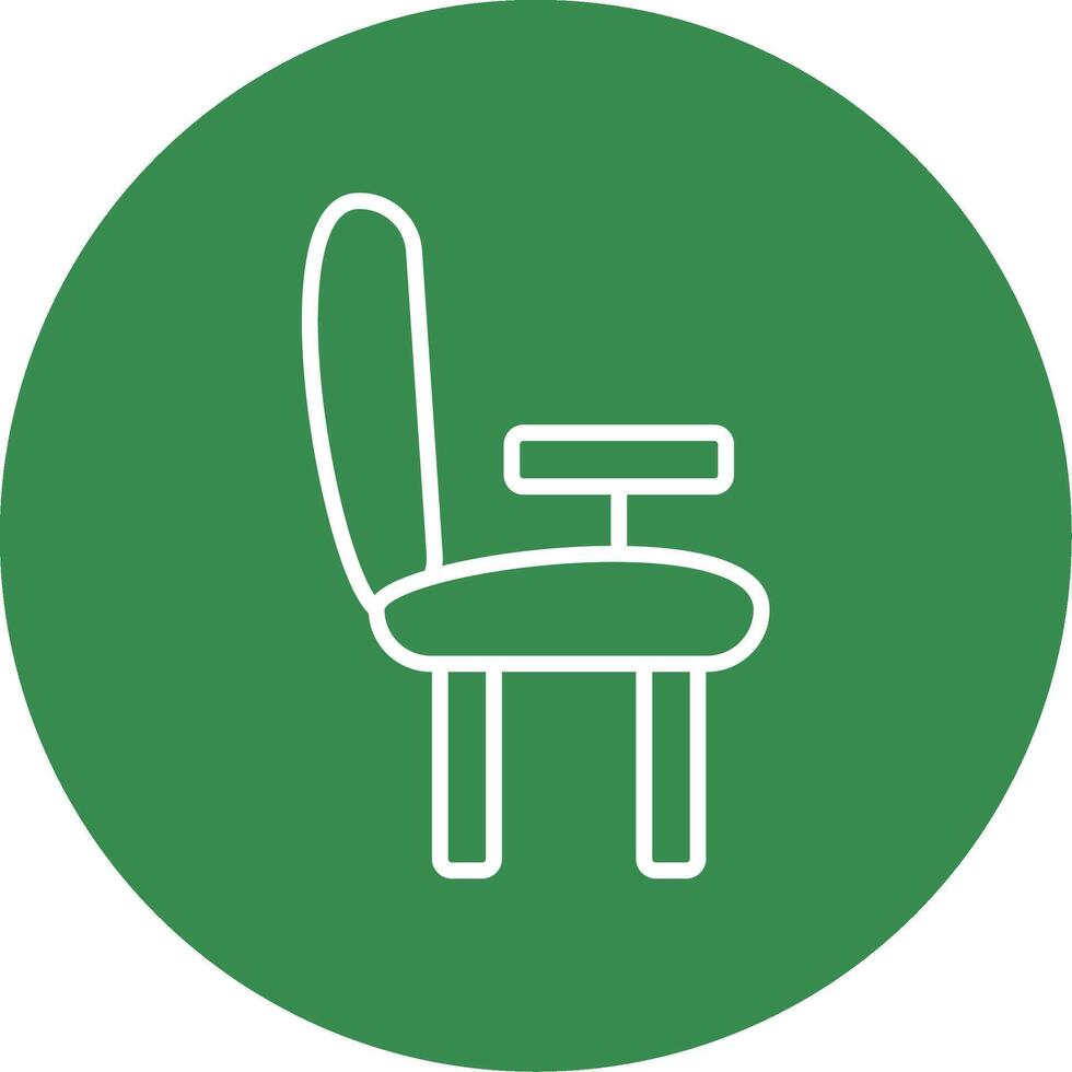 Desk Chair Multi Color Circle Icon vector