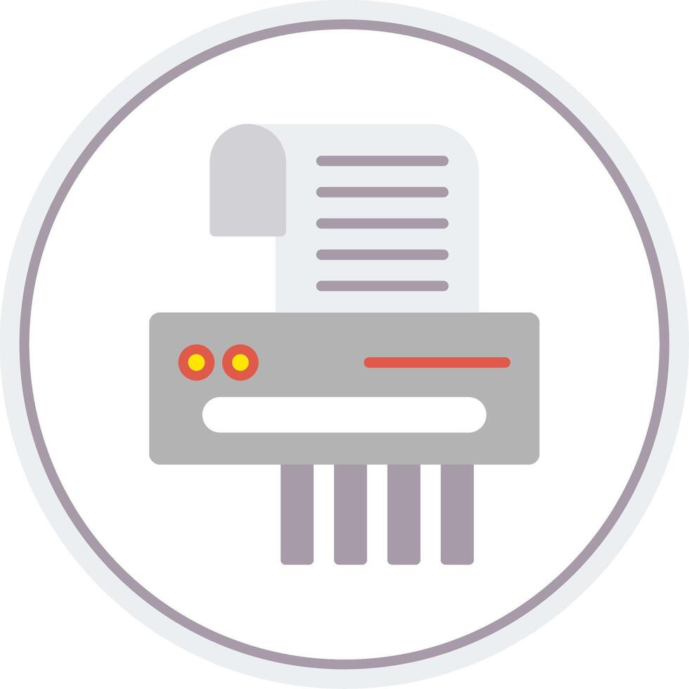 Shredder Flat Circle Icon vector