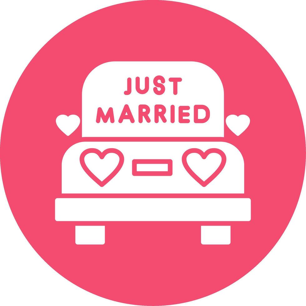 Wedding Car Multi Color Circle Icon vector