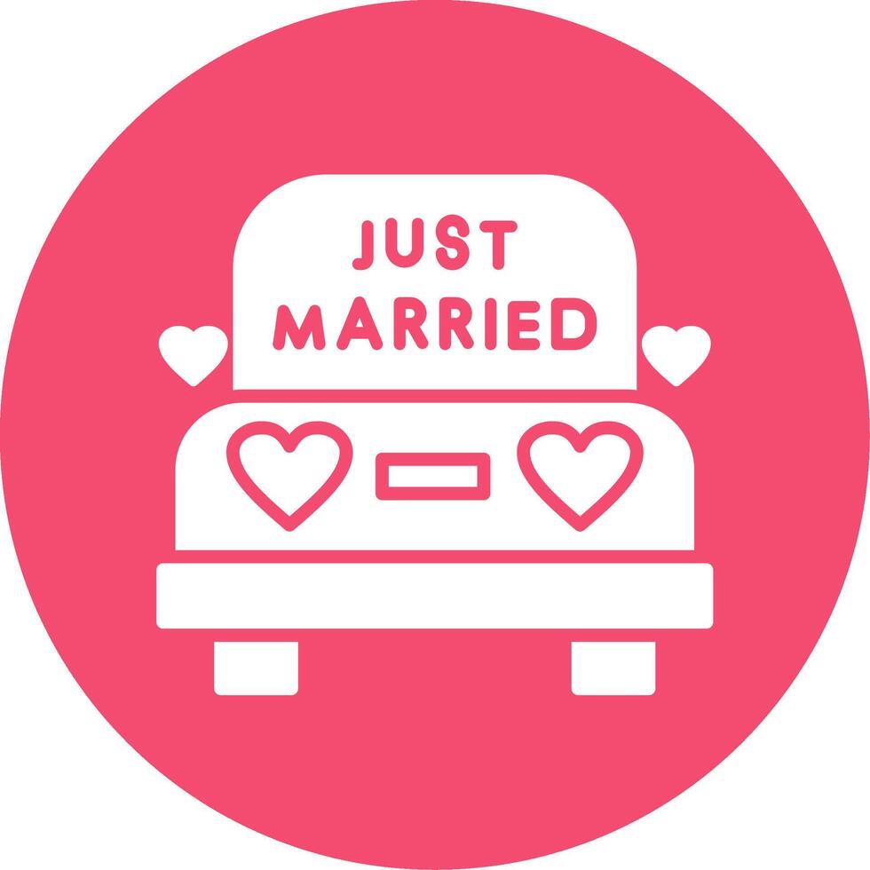 Wedding Car Multi Color Circle Icon vector