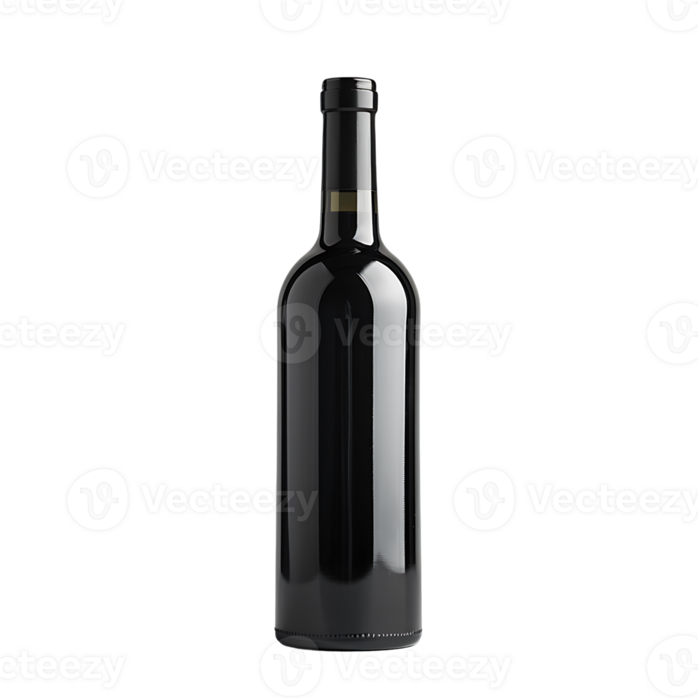 Wine bottle on isolated transparent background png