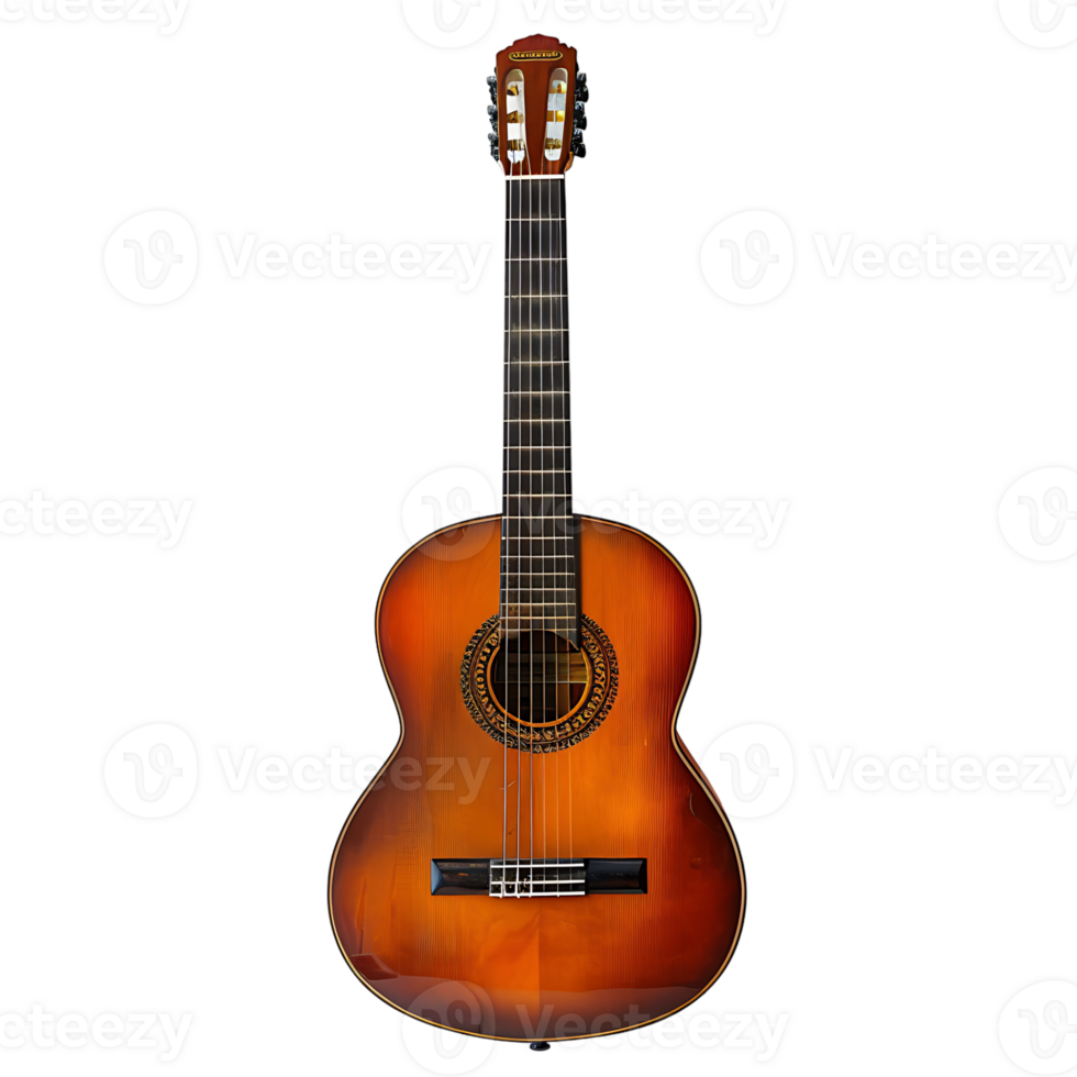 Guitar on isolated transparent background png