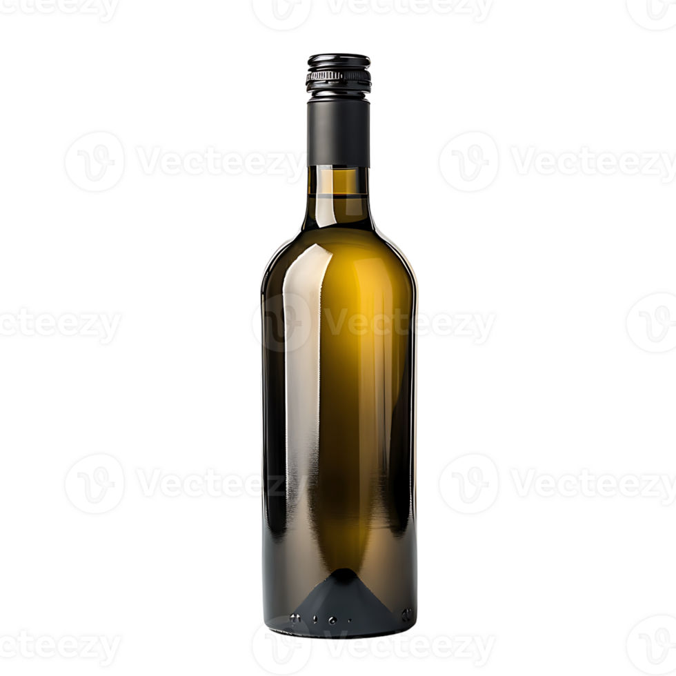 Wine bottle on isolated transparent background png