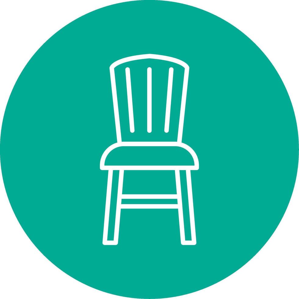 Dining Chair Multi Color Circle Icon vector