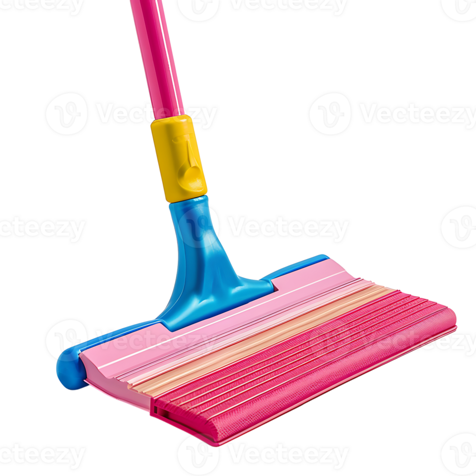 Squeegee mop on isolated transparent background png