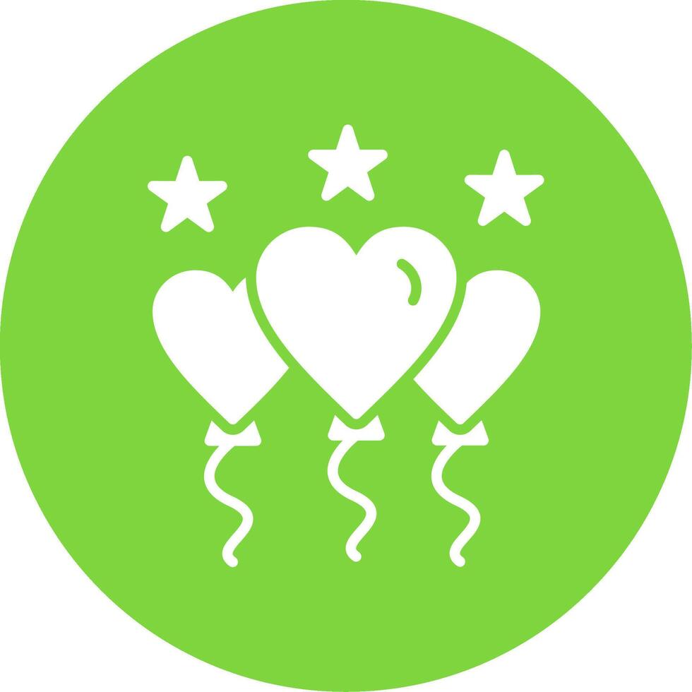 Balloons Multi Color Circle Icon vector