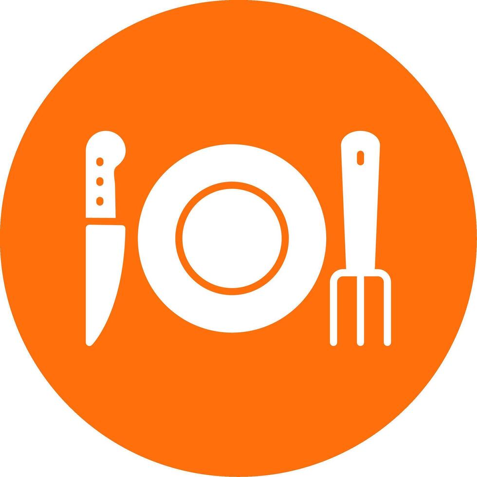 Fork Multi Color Circle Icon vector