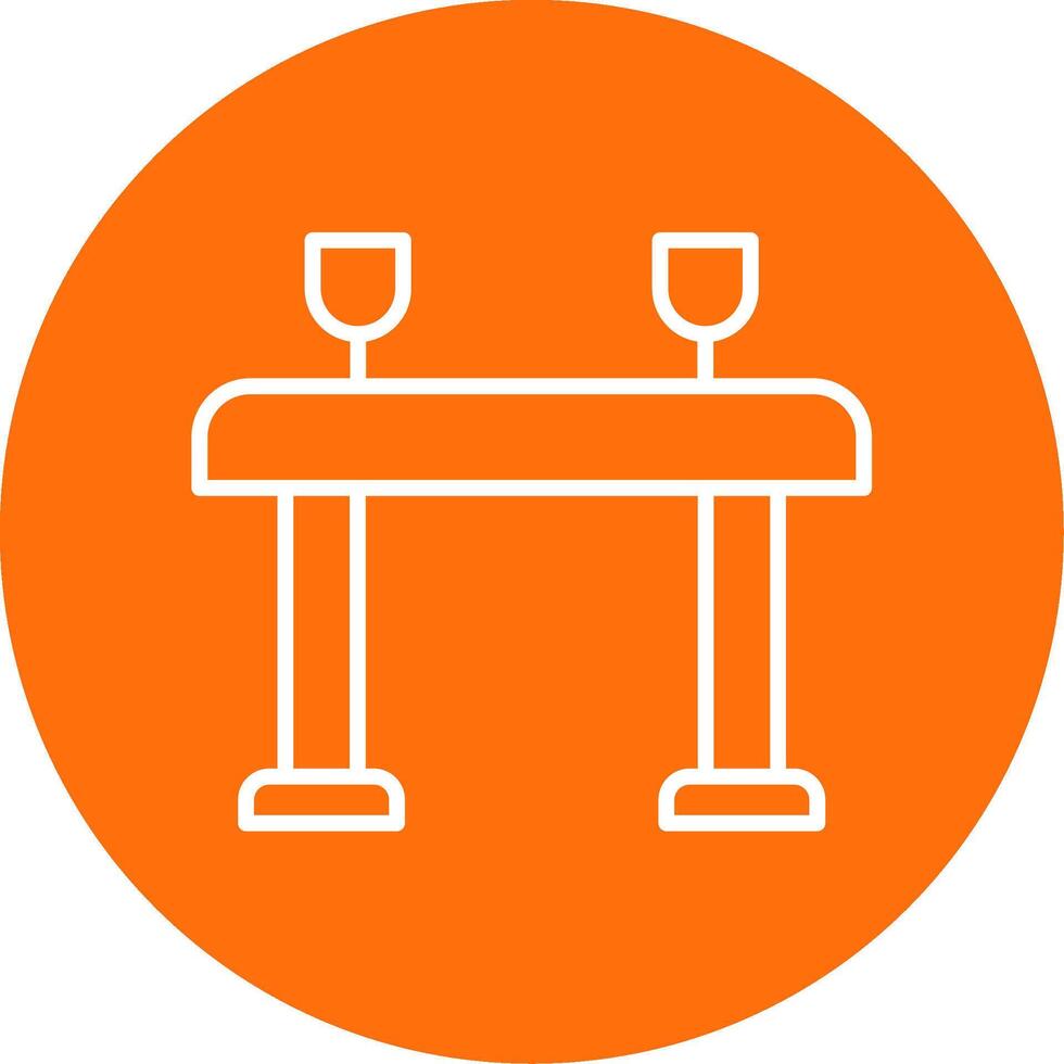 Table Multi Color Circle Icon vector