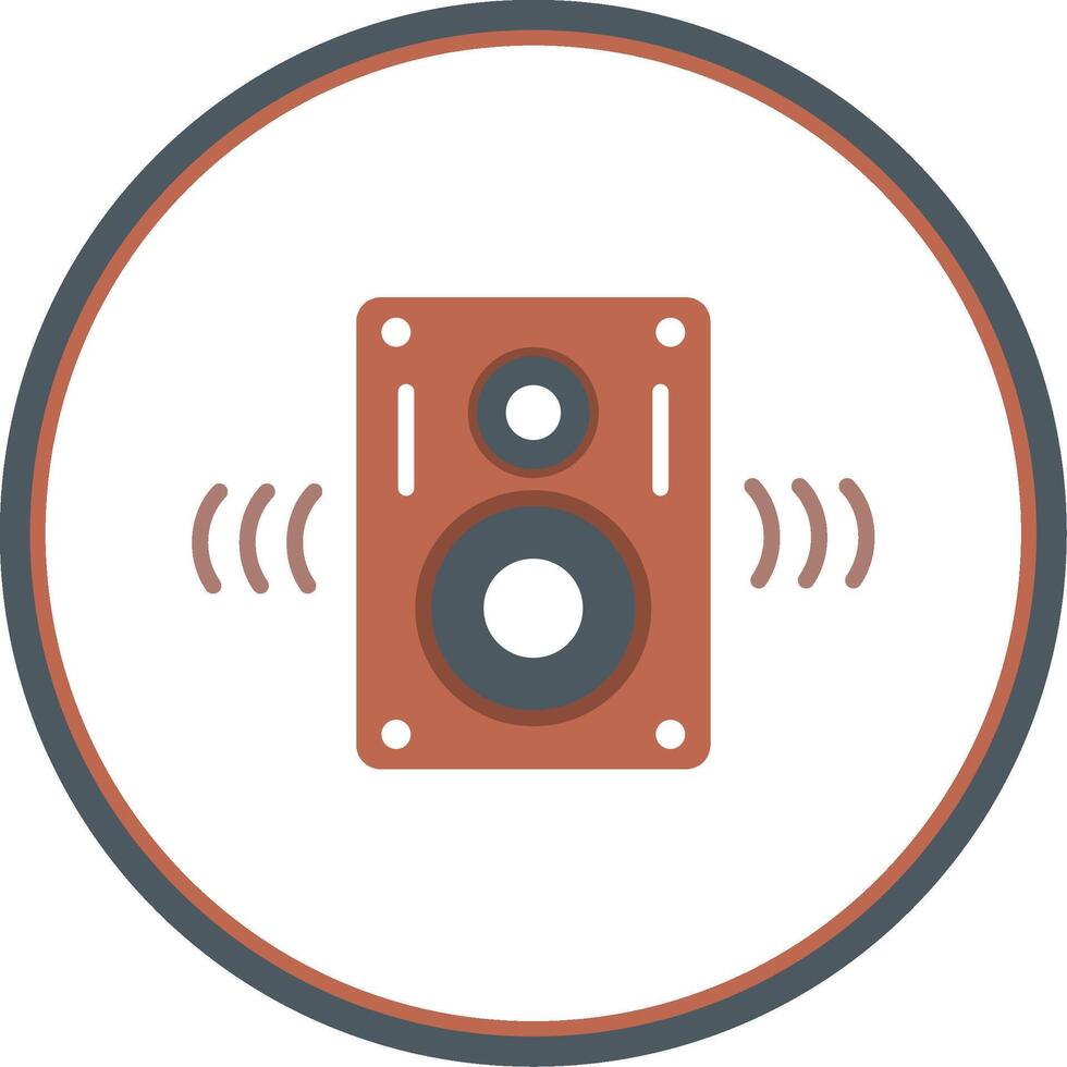 Speakers Flat Circle Icon vector