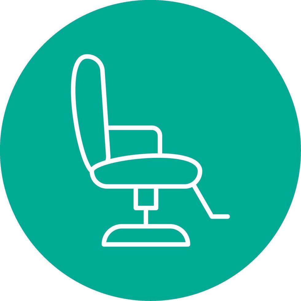 Barber Chair Multi Color Circle Icon vector