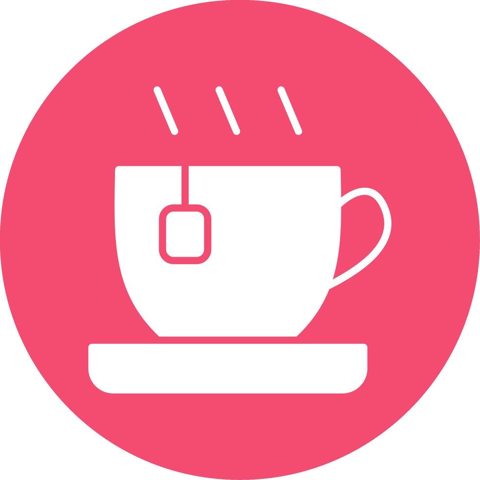 Tea Multi Color Circle Icon vector