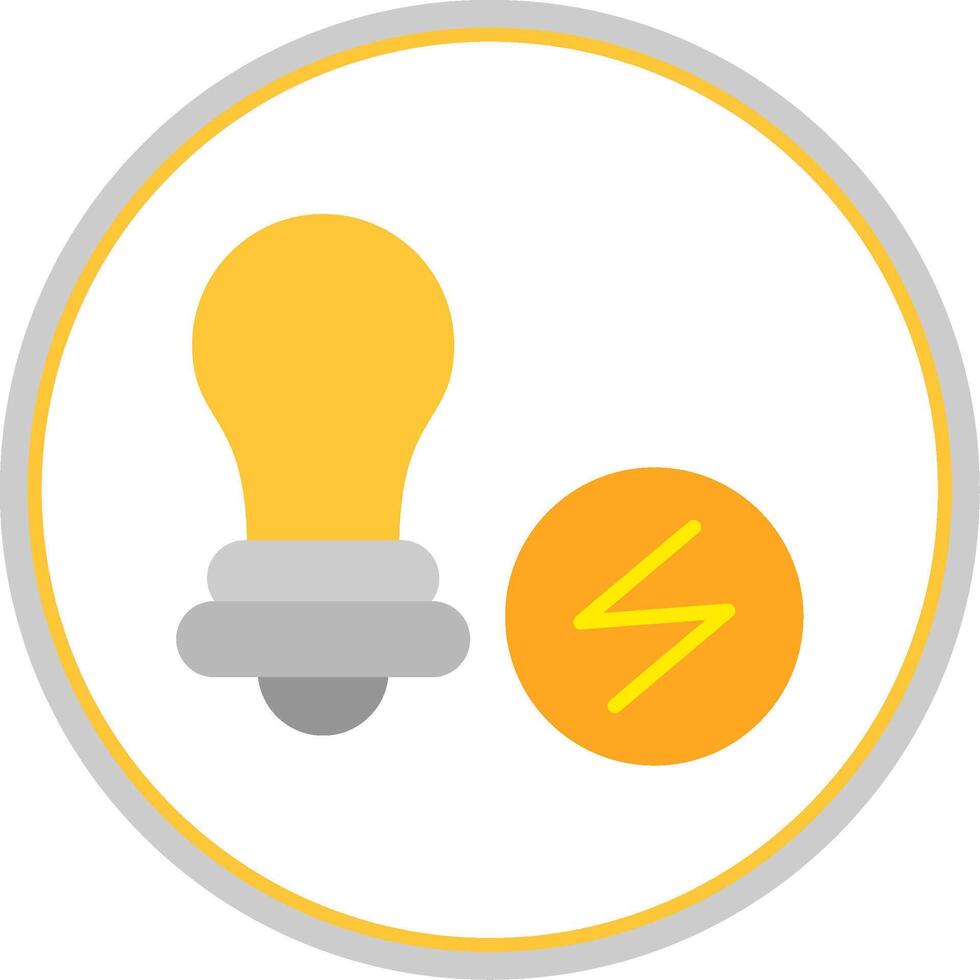 Energy Saving Flat Circle Icon vector