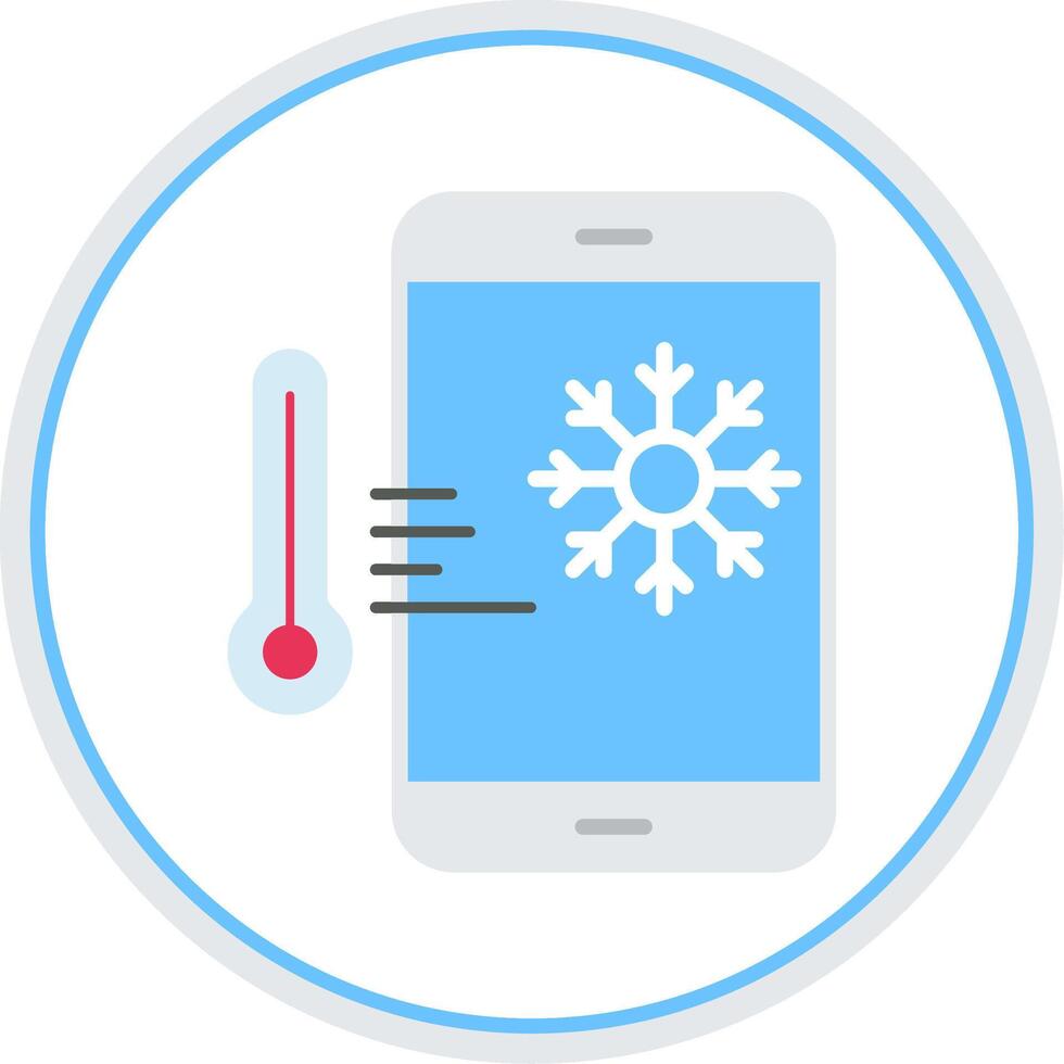 Thermostat Flat Circle Icon vector