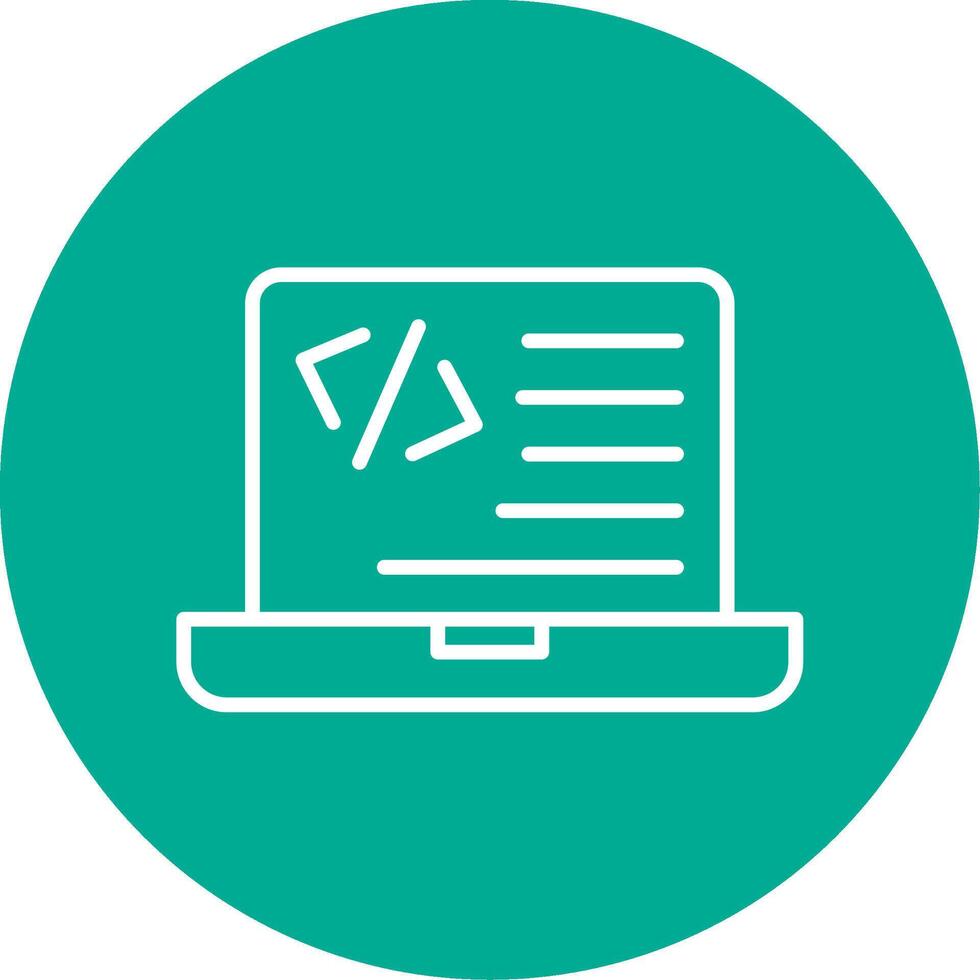 Programming Multi Color Circle Icon vector