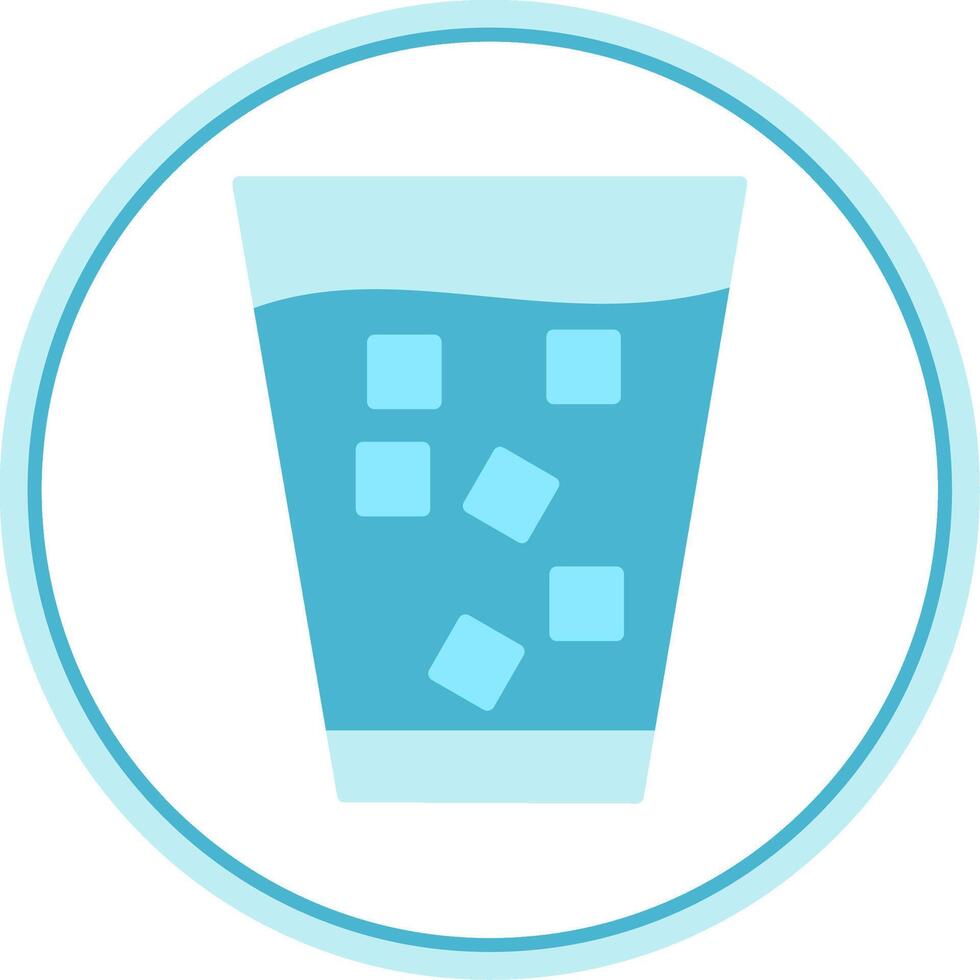 Ice Flat Circle Icon vector