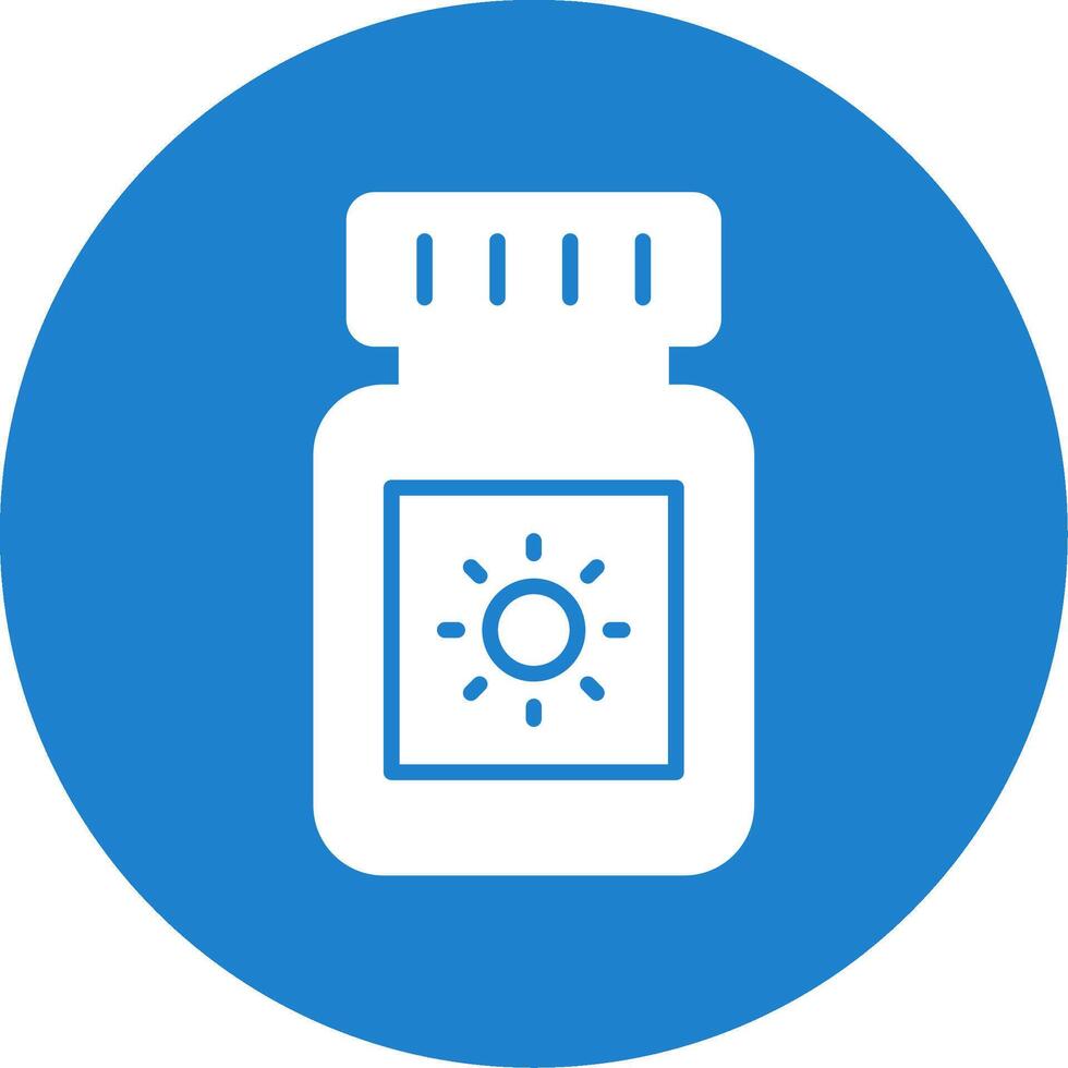 Sun Block Multi Color Circle Icon vector