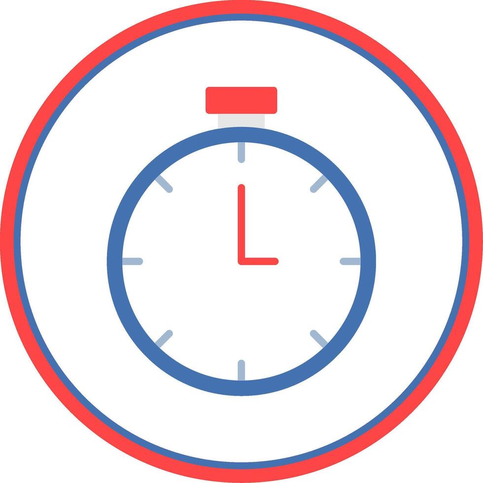 Timer Flat Circle Icon vector