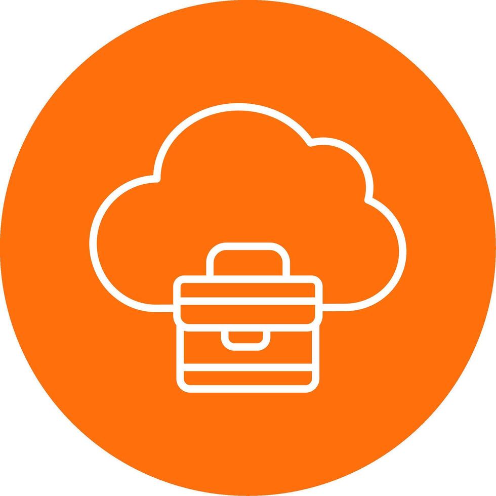 Cloud Multi Color Circle Icon vector