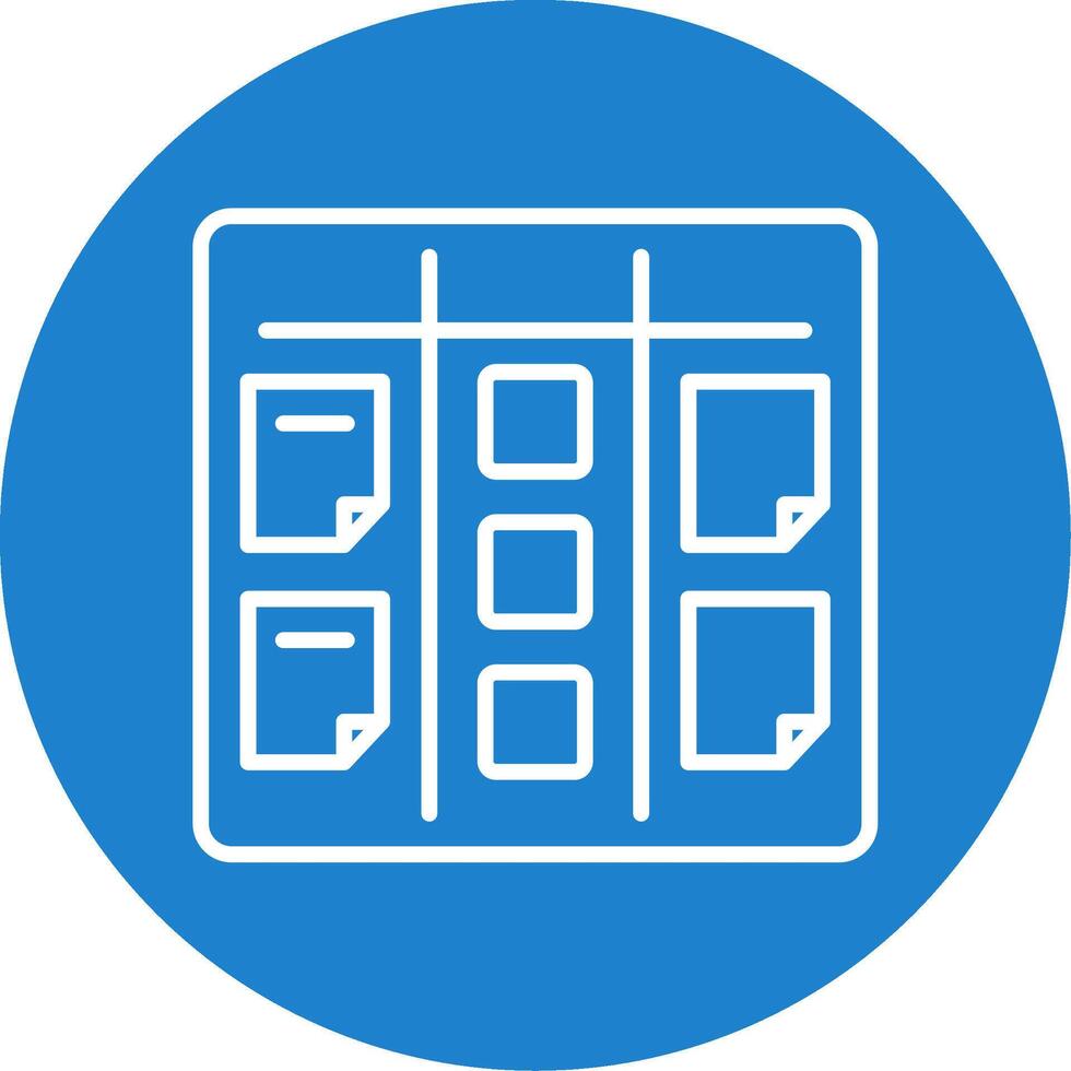 Kanban Multi Color Circle Icon vector